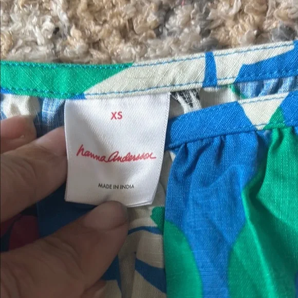 *Hanna Andersson Floral Blue Dress - Picture 3 of 4